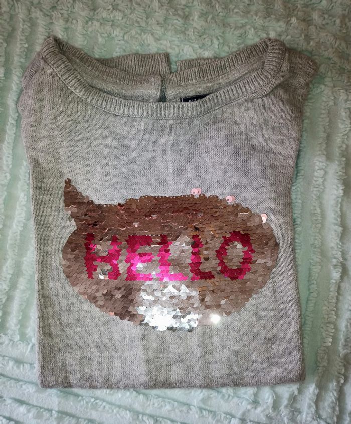 🌹Petit pull avec sequins réversibles🌹 - photo numéro 2