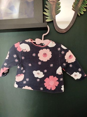 Pull fleurs Obaïbi - 3 mois