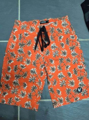 Short de bain orange
