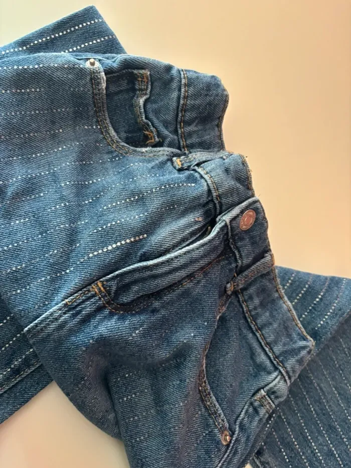 Jeans ZARA points argentés 4-5Y/110cm - photo numéro 8