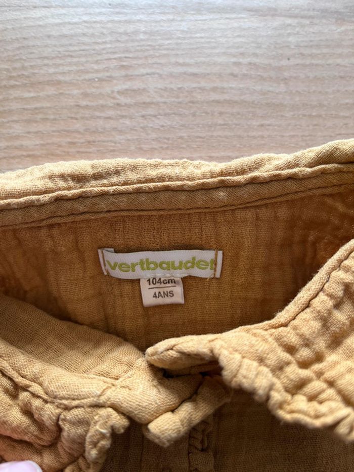 Blouse moutarde gaze de coton 4 ans - photo numéro 3