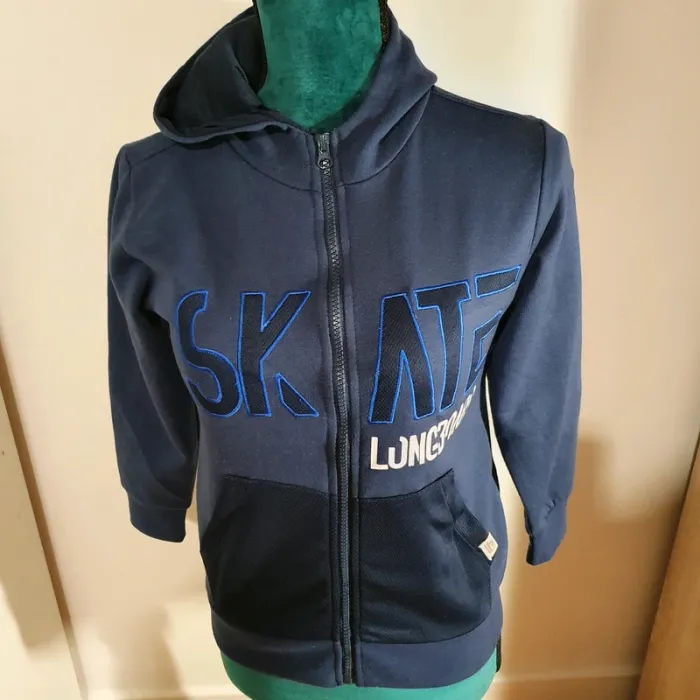 Veste zippée à capuche Skate Longboard Garçon 10 ans neuve !