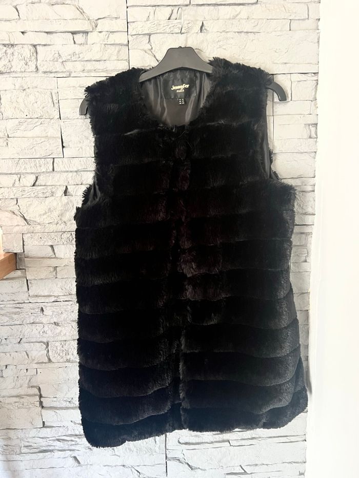 Gilet sans manches fasse fourrure - photo numéro 3