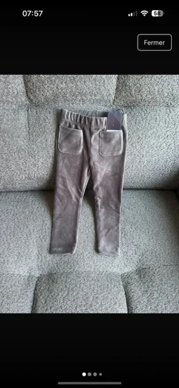 Legging/pantalon chaud gris pailletée Sergent Major