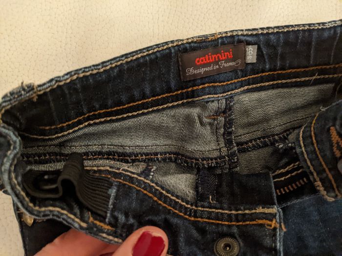 Jean Catimini brodé avec broderies ethniques 2 ans 86 cm fille - photo numéro 4