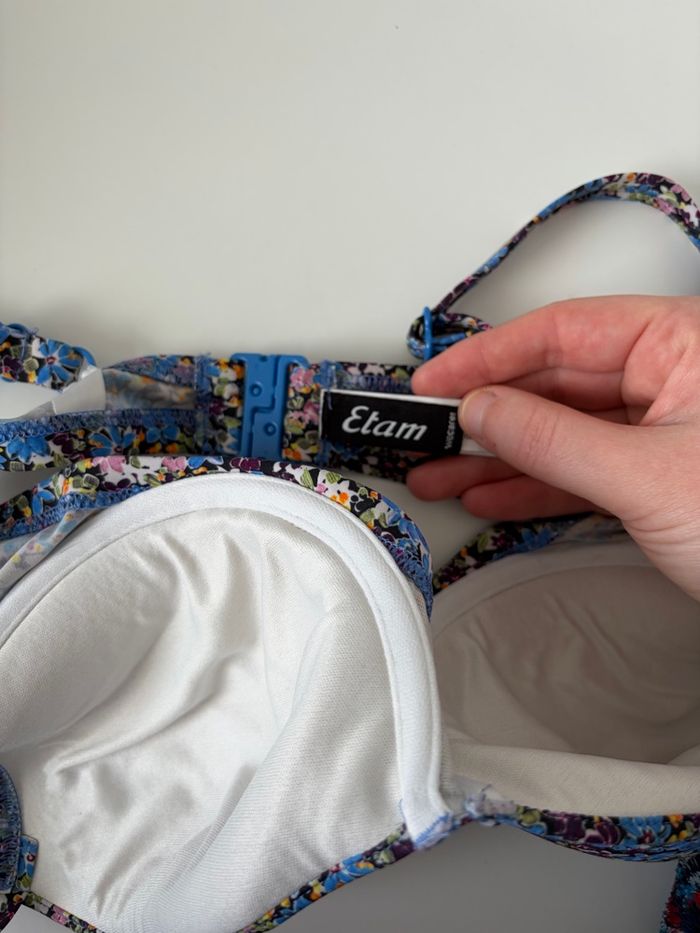 Haut de maillot de bain Etam taille Be70d ou fr85d - photo numéro 3
