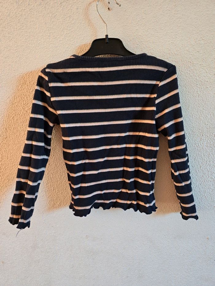 T-shirt manches longues à rayures côtelé - photo numéro 5