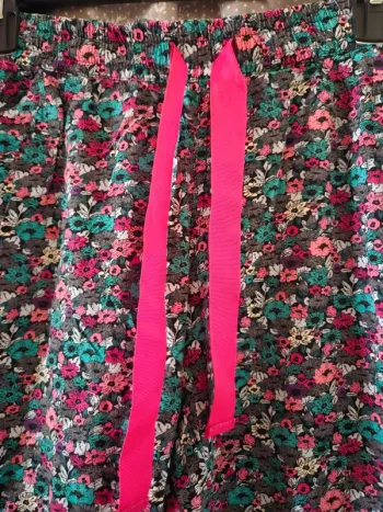 Pantalon fleuri Cordon rose Undiz Taille M
