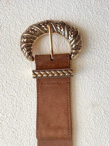Ceinture élastique marron été