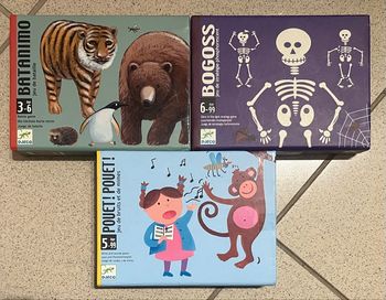 Lot 3 jeux de cartes enfants Djeco batanimo pouet pouet bogoss