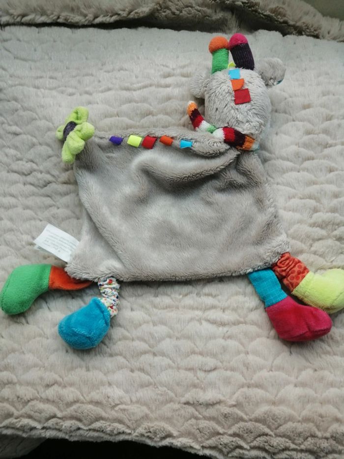 Doudou girafe, vache plat gris pois Zoé simba toys - photo numéro 2