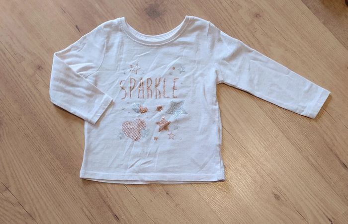 T-shirt manches longues 9/12 mois fille - photo numéro 2