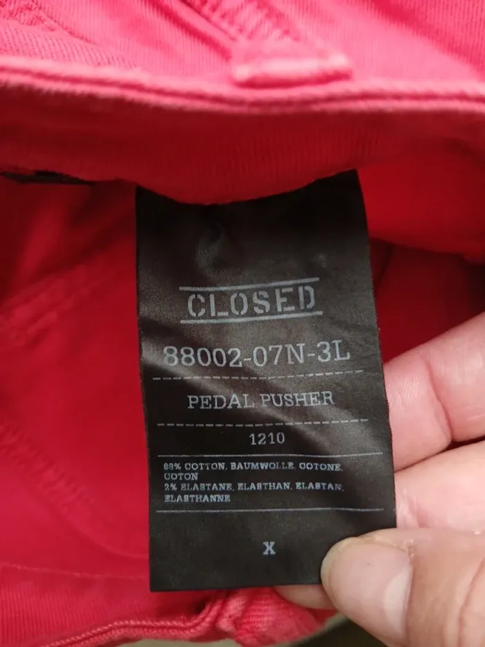 Jean Closed rouge (lire mesures) - photo numéro 4