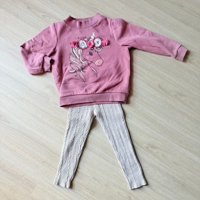 Ensemble fille 2/3 ans – pull C&A 98 cm + legging Zara - photo numéro 7