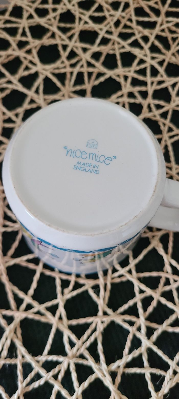 Tasse vintage « Nice Mice » - Fabriquée en Angleterre - Illustration animalière fantaisiste - Tasse - photo numéro 5