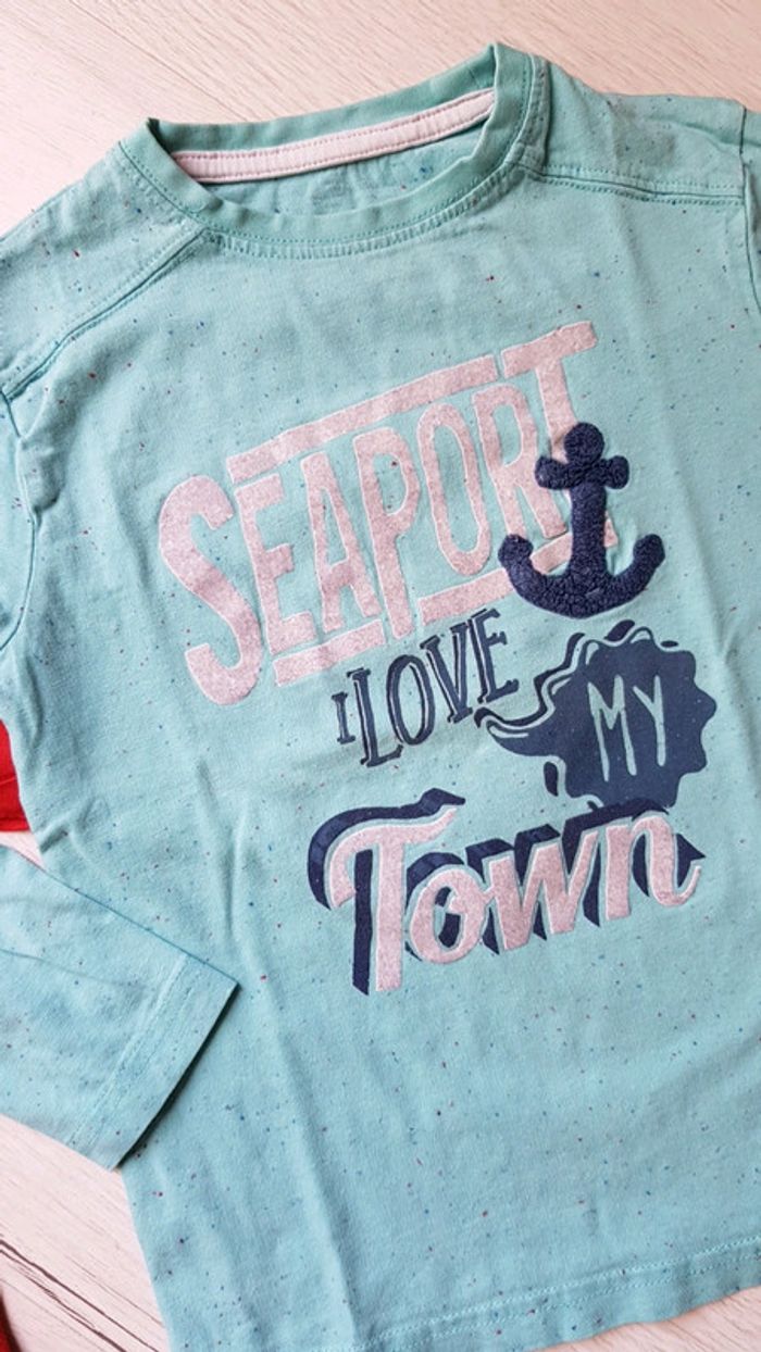 Lot de 2 tee shirts manches longues garçon 5ans la redoute vertbaudet - photo numéro 3