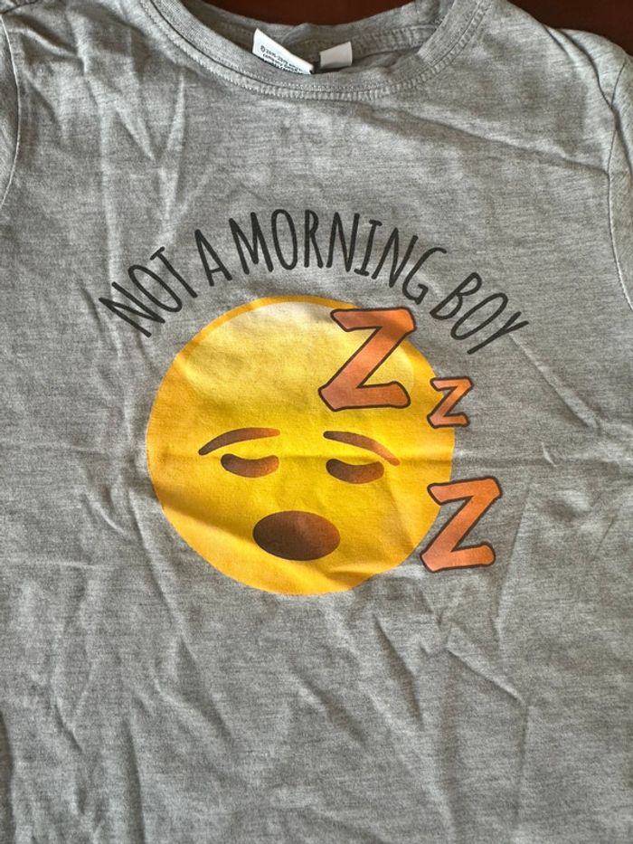 Teeshirt de pyjama emoji garçon 10 ans