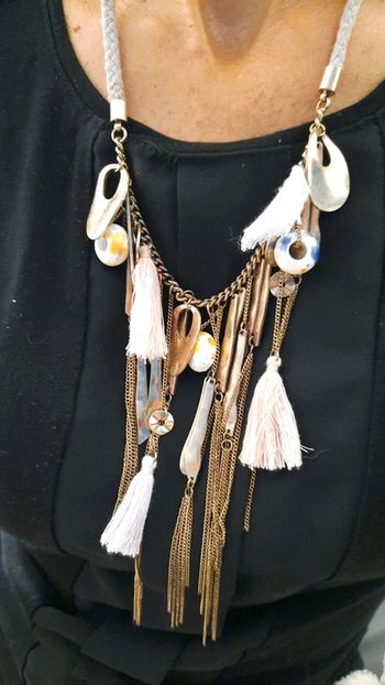 Collier pompons et or #lora11collierfemme