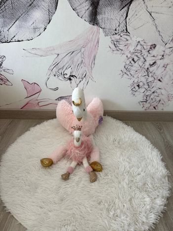 Lot de 2 peluches cygne