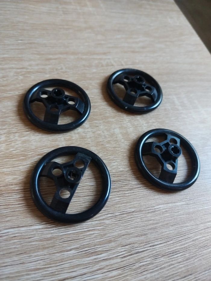 Lego lot 4 volant steering wheel large 2741 - photo numéro 5
