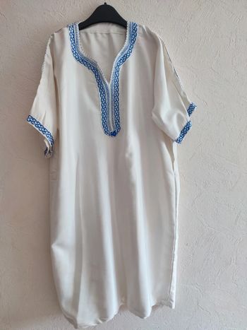 Gandoura ,Djellaba marocaine blanche  - Taille 6 ans