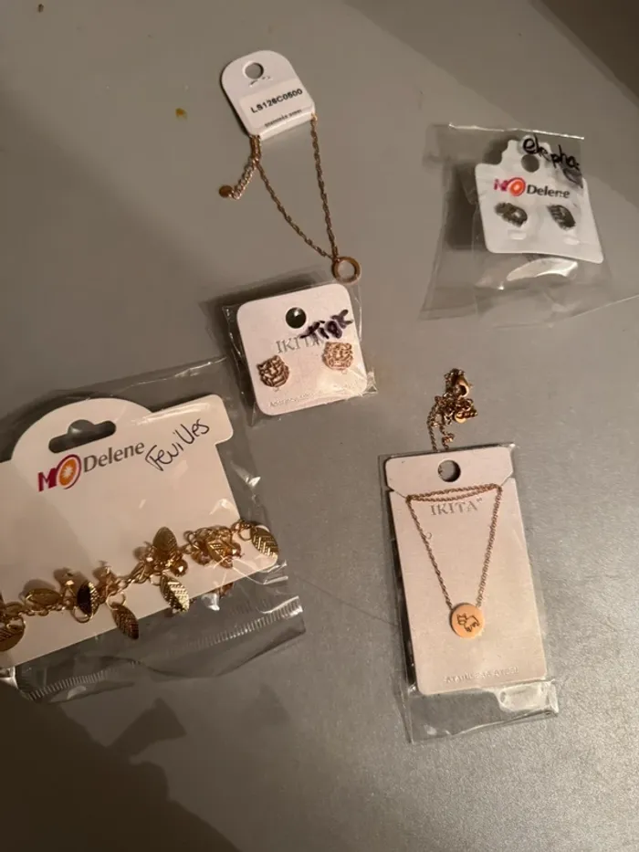 Lot 5 bijoux acier inoxydable