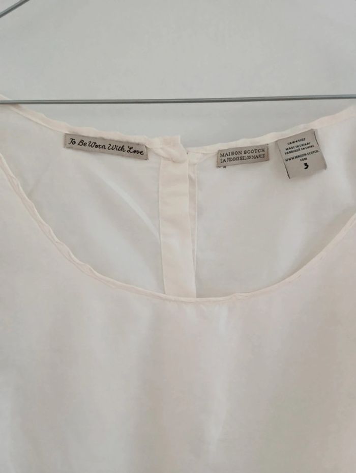 Blouse Écrue broderies maison scotch "la femme selon Marie" - photo numéro 4