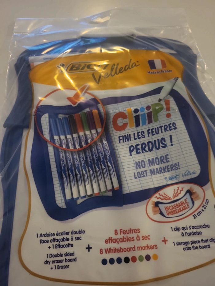 Ardoise velleda avec 8 feutres - photo numéro 2