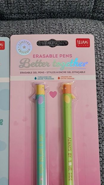 Legami Saint Valentin 2025 Oiseaux Amoureux Inséparables Set Neuf = 2 Stylos Neufs