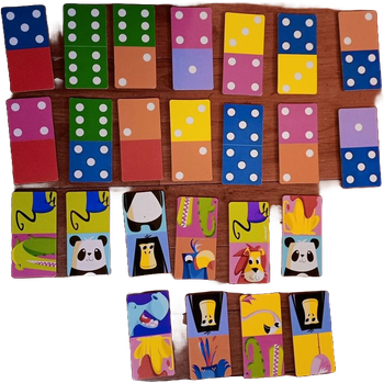 28 dominos géants Jungle à double face de Janod