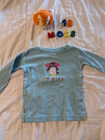 Haut manches longues Pingouin - 18 mois