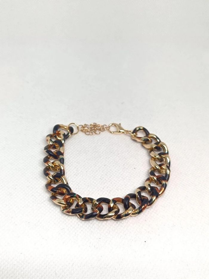 Bracelet grosses mailles léopard - photo numéro 2