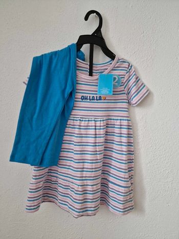 Joli ensemble robe + legging taille 12 mois