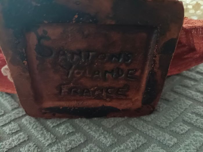 Santon de Provence habillé la femme au tisonnier signé Yolande - photo numéro 7
