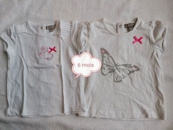 Lot de 2 tee shirt grain de blé 6 mois
