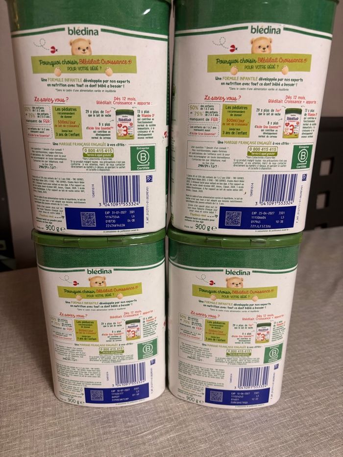 Lait bledilait croissance 3 em âge 4 boites - photo numéro 3
