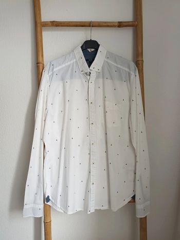 Chemise blanche à motifs taille L (41/42)