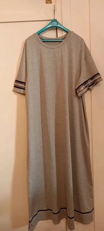 Robe longue grise taille M