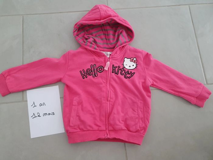 Gilet à capuche hello kitty 1 an 12 mois