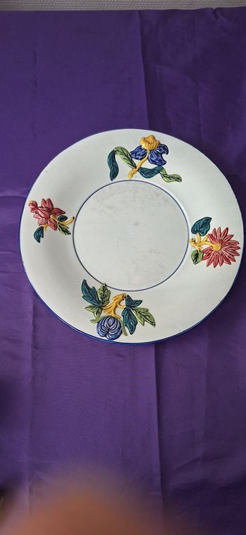 Plat Ancien en Faïence De Gien 