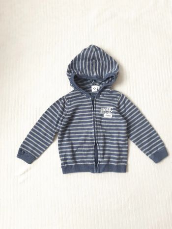Gilet zippé à capuche Grain de blé 18 mois