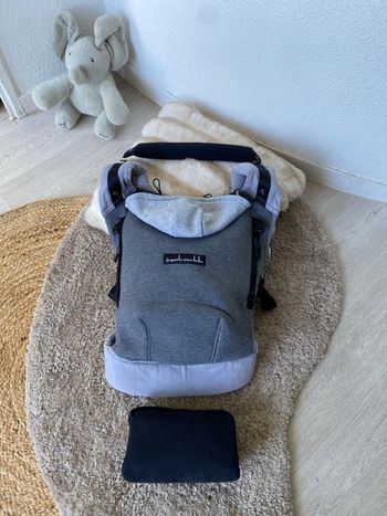 Porte-bébé Je Porte Mon Bébé Hoodie Carrier + kit nouveau né, Backpack Love Radius + accessoires TBE 