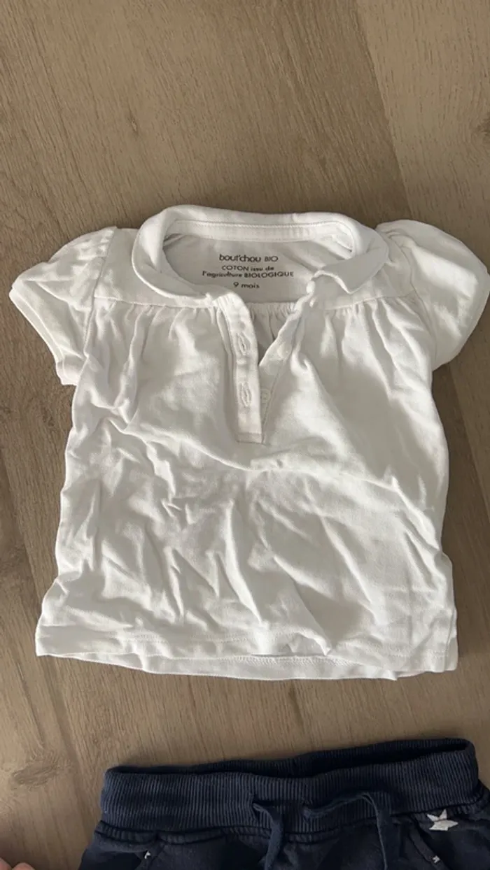 T-shirt x2 et Jogging bébé 9 mois - photo numéro 3