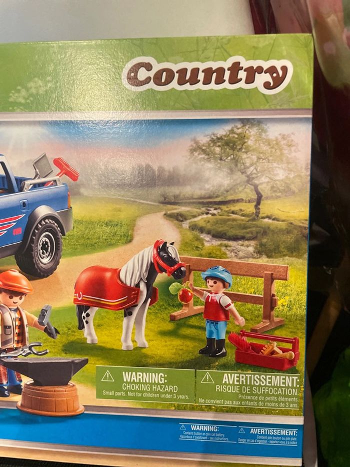 Playmobil country 70518 maréchal ferrant mobile avec son pickup poney poulain enfant neuf. - photo numéro 2