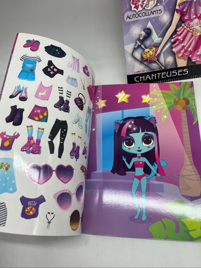 Lot de 3 livres D’activités Magazines filles gommettes mode licorne coloriages Neuf - photo numéro 6