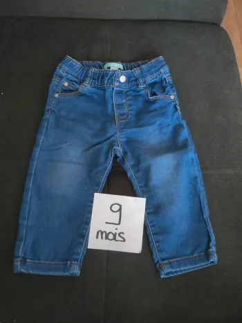 Jeans garçon 9 mois Obaïbi bleu