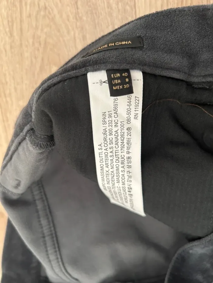 Massimo Dutti, pantalon en velours, gris, taille L/40 - photo numéro 5