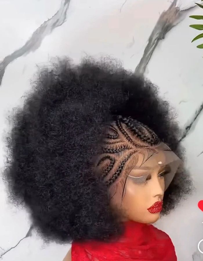 Perruque lace wig tresses fulani afro prête à porter - photo numéro 3