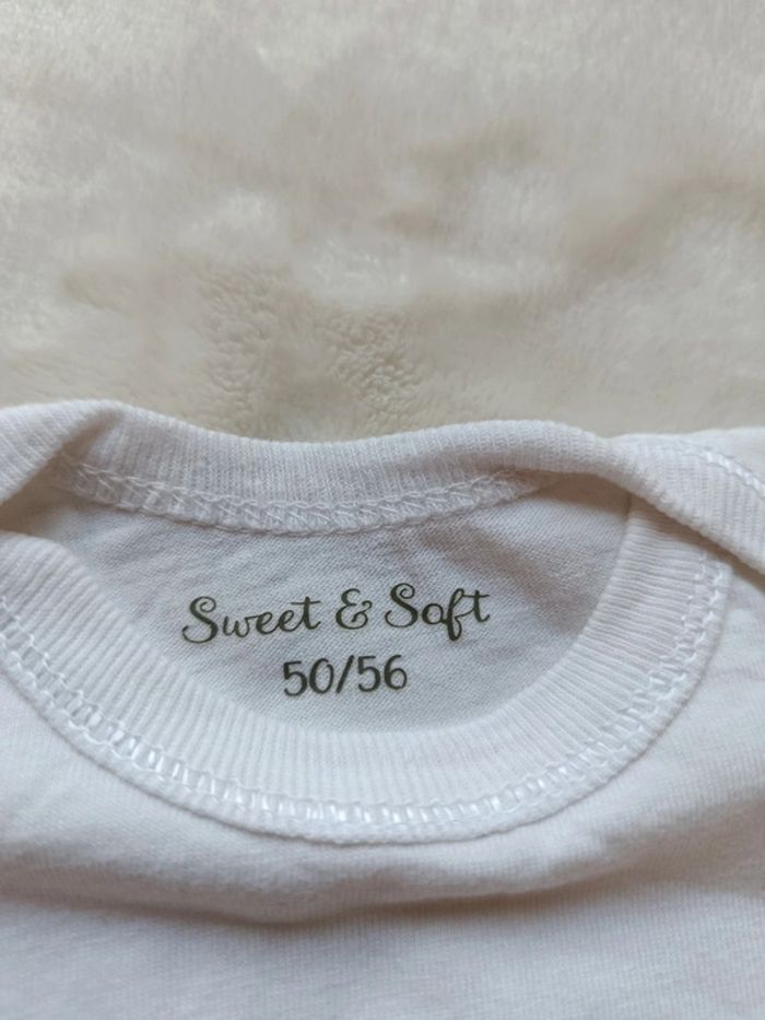 Lot bodies blanc 1 mois Sweet & Soft - photo numéro 2