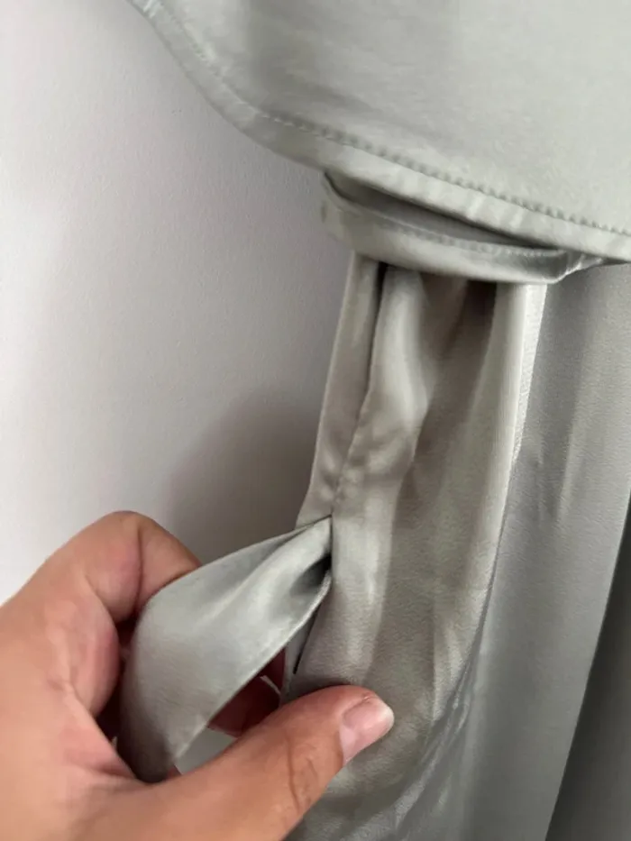 👗 Robe portefeuille d'été ou soirée effet satin- Shein-neuf sans etiquette- taille L couleurverte - photo numéro 5